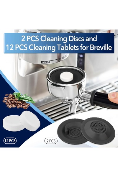 Choice black Espresso Machine Cleaning Kit 54mm for Breville - Includes Backf...