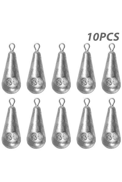 Choice 30g-1.06oz 10pcs Fishing Weights Sinkers Kit with Marks, Bass Casting ...