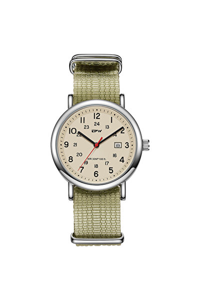 Choice3 Light Green 2026 TPW Field Watch Easy Reading Fabric Strap 24 Hours D...