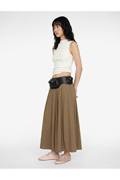 Koton Modal Mixed Slim Fit Sleeveless Mock Neck Blouse