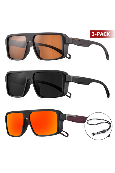 Choice7 Other C2 CRIXALIS 3 Pieces Outdoor Polarized Sunglasses Men Women Fas...