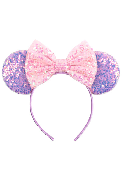 Choice4 Colour A 1pc Cute Cartoon Minnie Headband Sequins Ears Bow Hair Hoops...