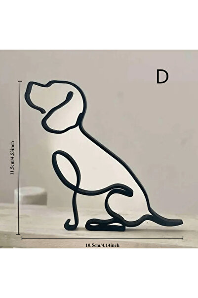 choice2 D Creative Art Sculpture Metal Dog Abstract Minimalist Art Iron Figur...