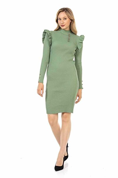 Cipo&Baxx Wp224 Green Knitwear Dress
