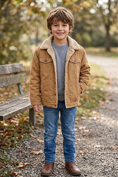 alaska the last frontier Children's Furry Denim Coat Premium Denim --Light Ca...