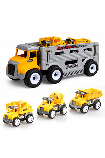 KIKIBEBE Friction Truck Set – 2 Random Style Pull-back Engineering Interactiv...