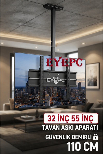 NcpLine 43'' Inç 109 Cm Ekran Uyumlu Lcd- Led -monitör Tavan Askı Asma Aparatı