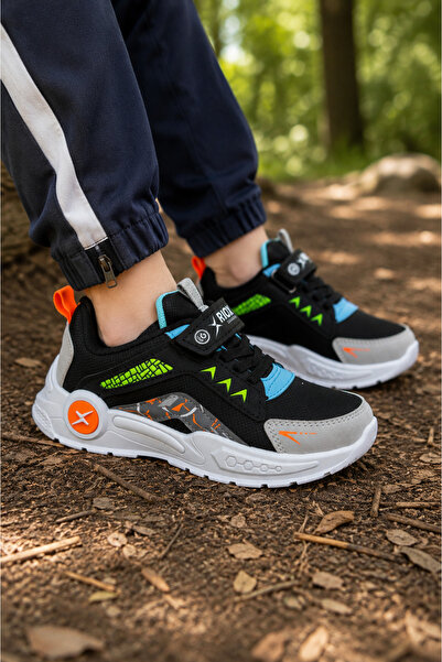 ALTUNTAŞ Boys' Velcro Non-Slip Sole Casual Sports Shoes School Shoes