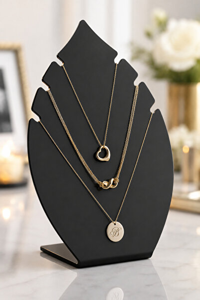 VENON Leaf 25 cm Necklace Hanger Jewelry Metal Stand Organizer Jeweler Neckla...
