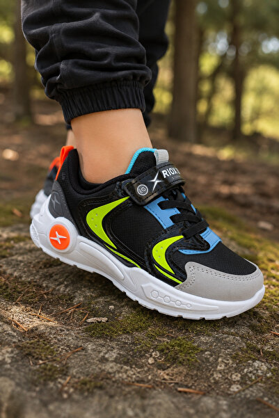 ALTUNTAŞ Boys' Velcro Non-Slip Sole Casual Sports Shoes Sneaker School Shoes