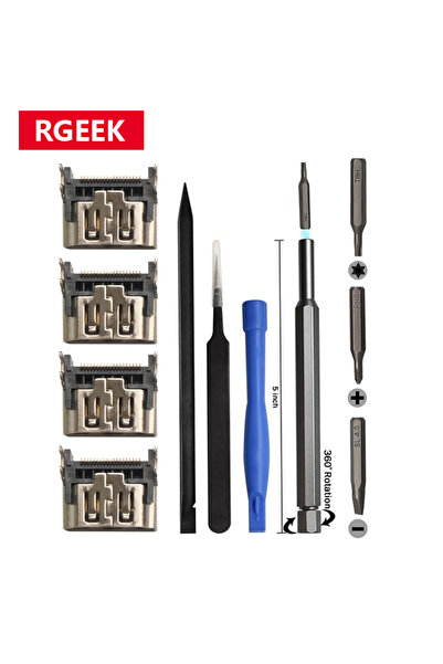 Choice منفذ HDMI بديل من RGEEK لجهاز بلايستيشن 5 PS5، مقبس عرض وموصل واجهة M
