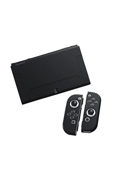Choice1 غطاء أسود لجهاز نينتندو سويتش OLED، وحدة تحكم Joy-Con، ملحقات ألعاب