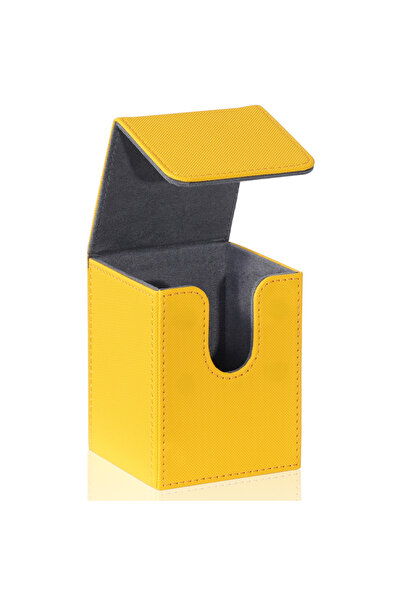 Choice12 Yellow Card Deck Box,Card Storage Box holds 100+ Single Sleeved Card...