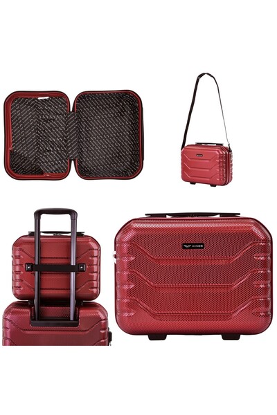 WINGS BRAND Wings CRAKE Geantă de călătorie și cosmetice 14 " ROȘU VIN