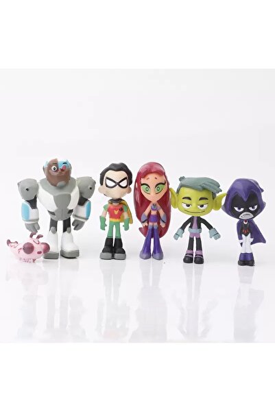 Choice 6 pcs New teen Titan Go action figure Robin electronic Beast Boy Spark...