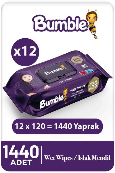 Bumble Baby Wet Wipes – 120 Sheets X Pack of 12 |   Special for Sensitive Bab...