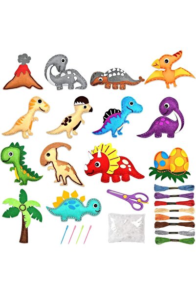 Choice Dinosaur Dinosaur Sewing Craft Kit DIY Kids Craft Sew Set Educational ...
