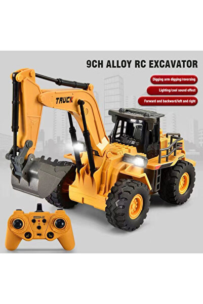 Choice1 9 channel excavator 2.4G Alloy Remote Control Dump Truck Excavator Bu...