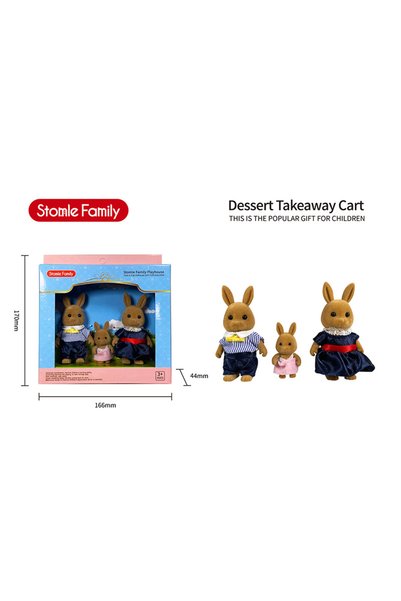 Choice9 H06-1 TINSOL New Model Simulated Forest Rabbit Family DIY Toy Set Min...