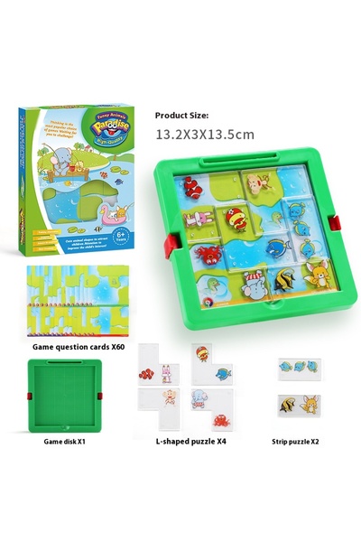 Choice green Animal Park Puzzle Board Game for Children Interactive Indoor To...