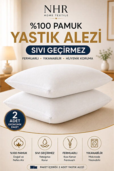 NHR HOME Cotton Zippered Pillow Mattress - HOME 50x70 2 Pieces