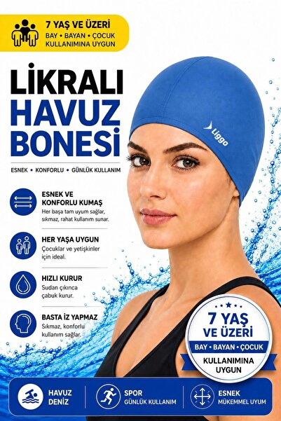 Liggo Lycra Cloth Cap Pool Cap Sea Cap Swimming Cap