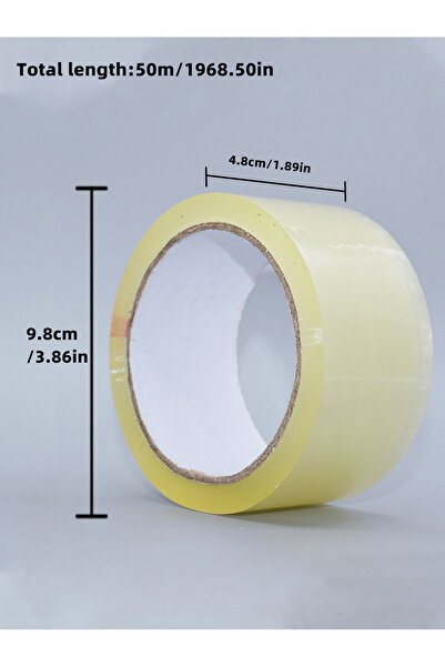 Choice1 4.8cm x 50m Low-Noise Silent Transparent packing Tape Strong Adhesion...