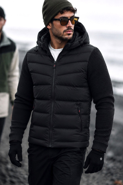 Delpino Kol Knitwear Inflatable Men's Coat