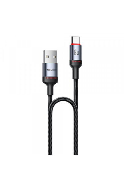 Yesido Cablu Date si Incarcare USB-A - USB-C CA130C, 18W, 2m, Negru