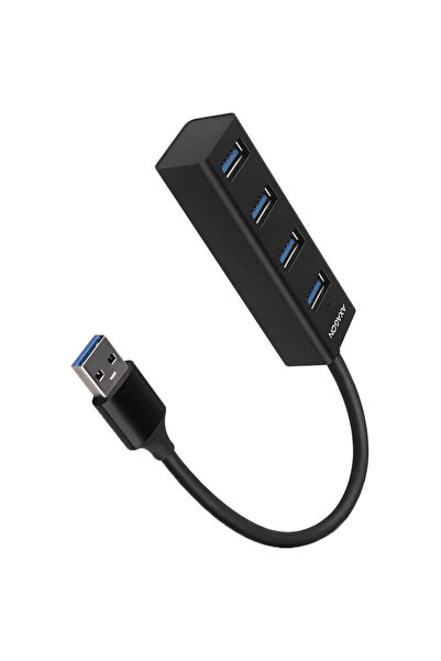 Axagon HUB USB HUE-M1A, 4x USB3.2 Gen 1, μεταλλικό, καλώδιο USB-A 20 cm