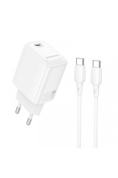 Borofone Incarcator Retea Cu Cablu USB-C Borofone, BN28 Fuente, 30W, 3A, 1 x ...