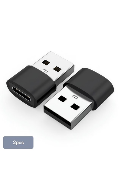 choice2 محول USB-C إلى C أسود من قطعتين، محول OTG للبيانات والشحن، منفذ مايكر...