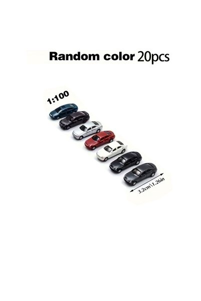 choice2 20 قطعة من نماذج السيارات المصغرة المطلية من 1 إلى 100، لتصميم مشهد م...