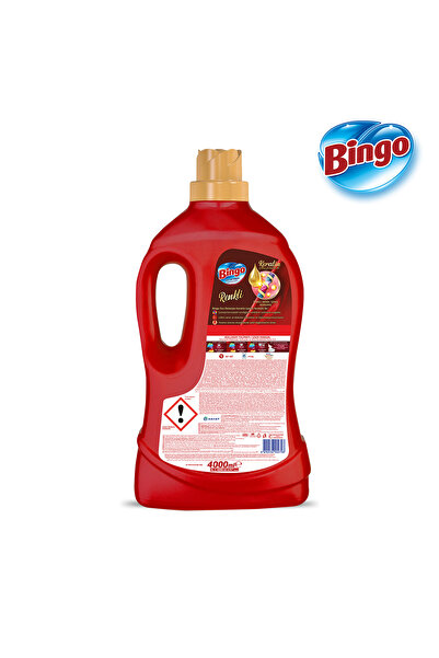 Bingo Renkli Sıvı Bakım Çamaşır Deterjanı 4 lt 2'li