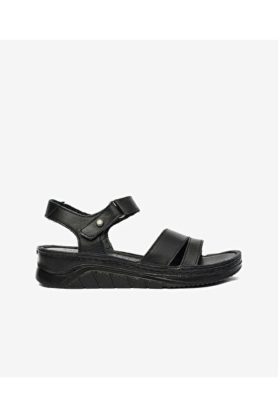 Greyder Kadın Siyah Hakiki Deri Sandalet 4Y2FS57472