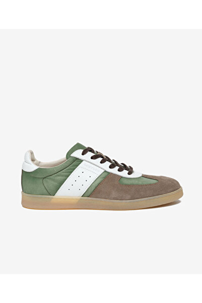 Greyder Erkek Vizon Yeşil Hakiki Deri Sneaker Ayakkabı 6Y1SA18940