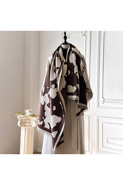 Choice1 Brown 2025 New Fashion Leopard Print Cashmere Scarf Winter Shawls Fem...