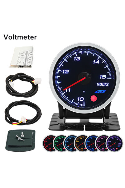 Choice5 Voltmeter 52mm 8 Colors Car Gauge Oil Pressure Bar PSI Water Temp Oil...