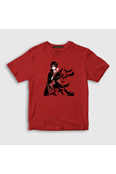 Presmono Unisex dečija crvena Itachi Genjutsu anime Naruto majica 132222tt