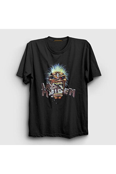 Presmono Unisex Black Eat Iron Maiden T-shirt 85533tt