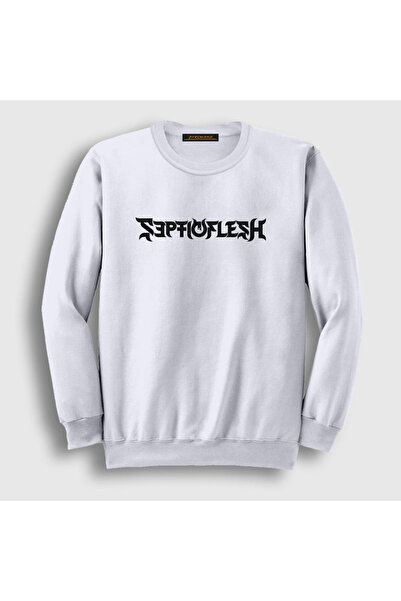 Presmono Unisex bela majica sa logotipom V2 Septicflesh 172752tt