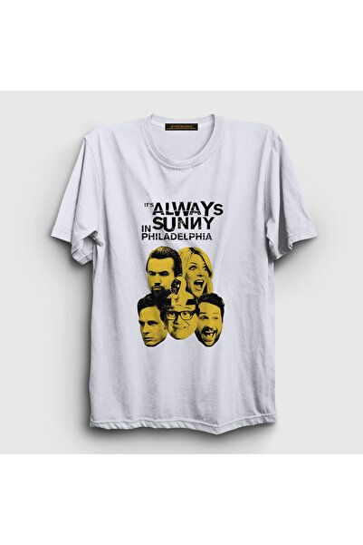 Presmono Unisex White Cover It's Always Sunny in Philadelphia T-Shirt 489671Tt