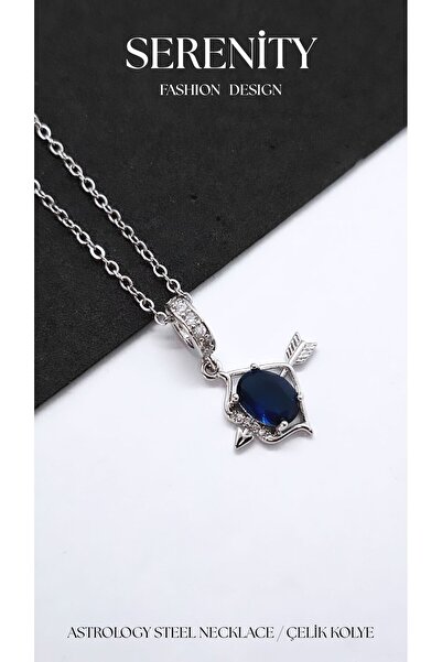 Serenity Astrology Zodiac Signs Figured Steel Necklace