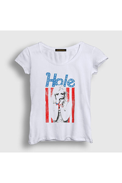 Presmono Kadın Beyaz Hole Müzik Courtney Love T-Shirt 475488tt