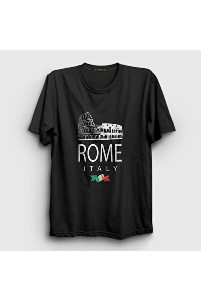 Presmono Unisex Black Colosseum Colosseum Rome Rome Italy Italy T-Shirt 560147Tt