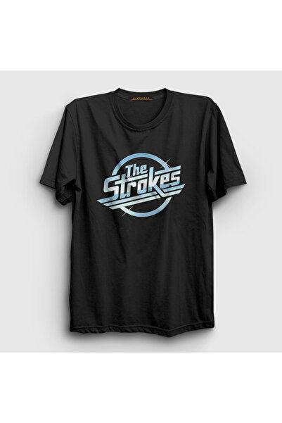 Presmono Unisex Black Logo Music the Strokes T-Shirt 522503Tt