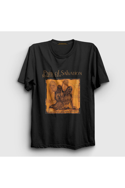 Presmono Unisex Black Remedy Lane Pain of Salvation T-Shirt 574253Tt