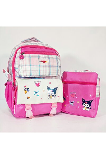 Nico Korean Kuromi School Bag with Accessories Girls Backpack and Large Lunch...