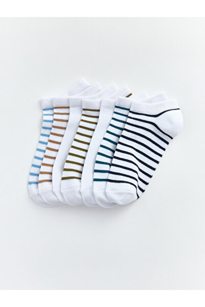 LC Waikiki Striped Boys' Trainer Socks 7 Pack