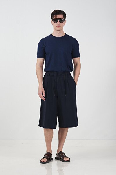 Hiccup Pantaloni scurți lungi, stil chino, cu croi larg și șnur în talie, GIESTO